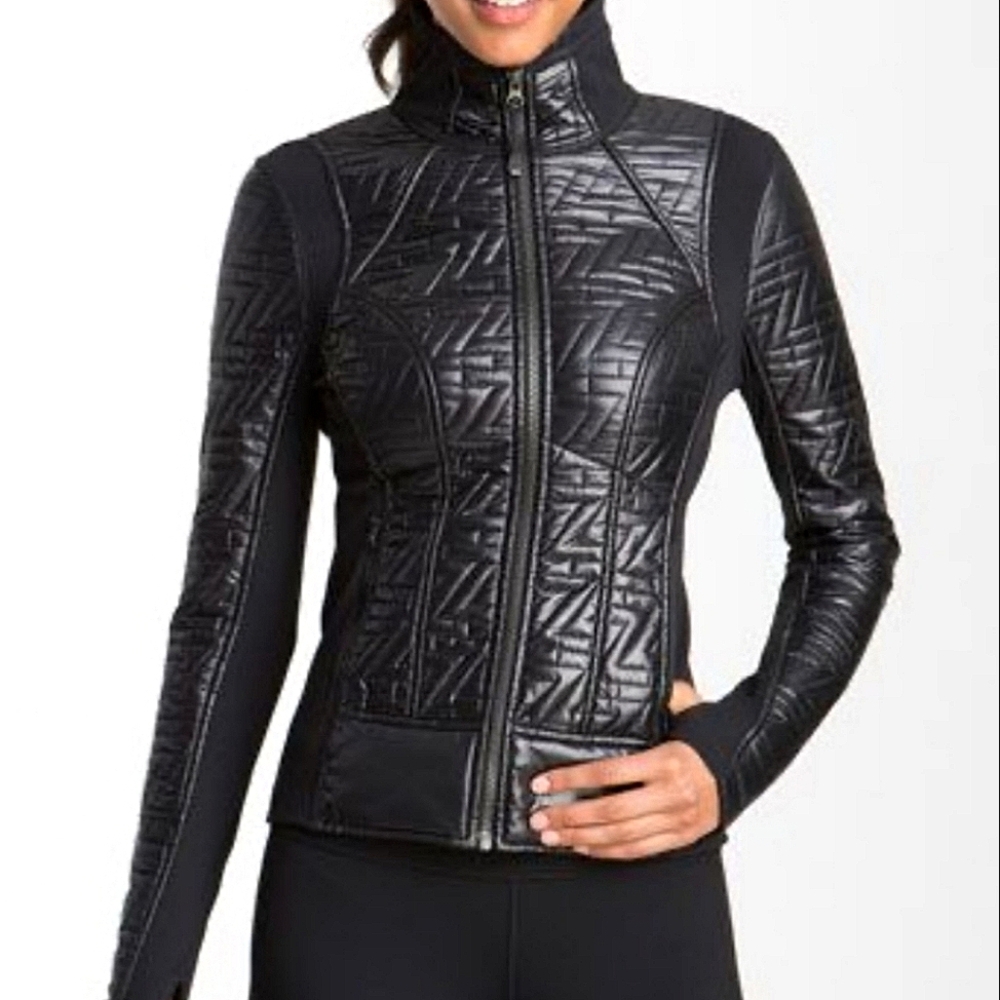 Zella Black Quilted Moto Jacket